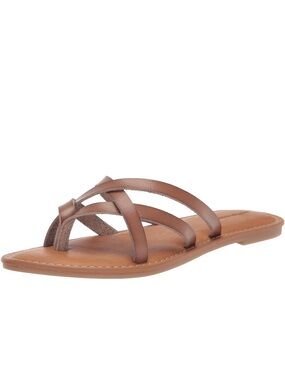 Amazon Essentials Women's Tan Crisscross Slide Sandals